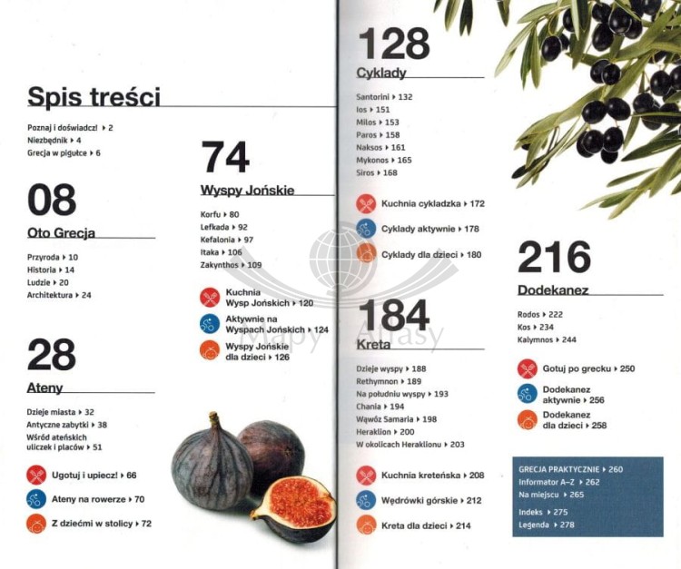 Ateny i wyspy greckie. Przewodnik travel&style wydawnictwa Bezdroża. Spis treści