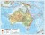 Australia. Dwustronna mapa podręczna planszowa. Fizyczna/polityczna. Strona fizyczna