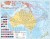 Australia. Dwustronna mapa podręczna planszowa. Fizyczna/polityczna. Strona polityczna