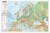 Europa. Dwustronna mapa ścienna MIDI. Fizyczna/polityczna. Strona fizyczna