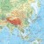 Świat. Dwustronna mapa ścienna MIDI. Fizyczna/polityczna. Strona fizyczna - fragment