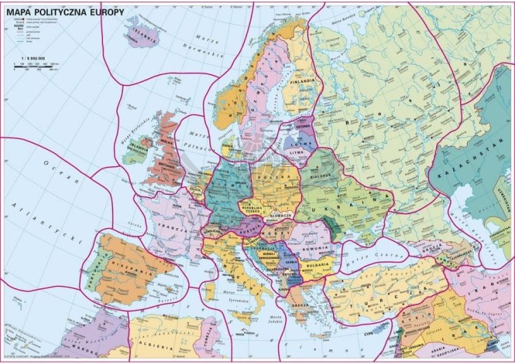Europa. Mapa polityczna - puzzle magnetyczne XXL