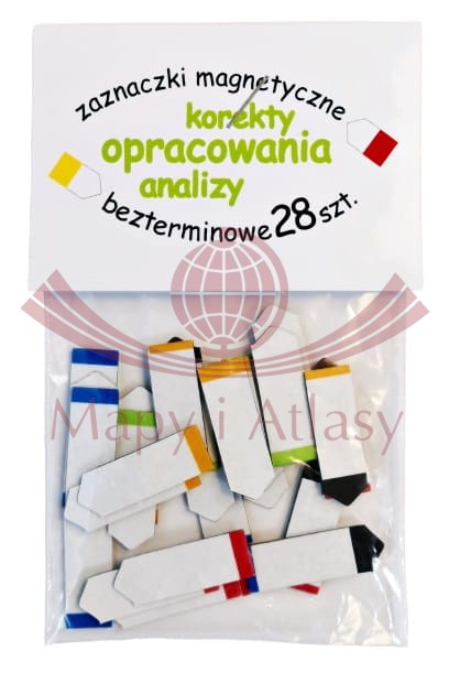 Znaczniki magnetyczne / zakładki magnesowe do książek Uniwersal. 28 szt