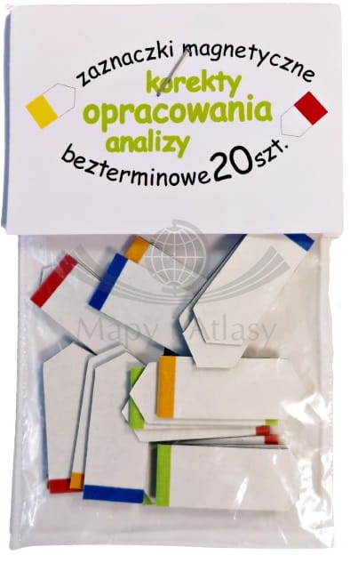 Znaczniki magnetyczne / zakładki magnesowe do książek Uniwersal Plus. 20 szt