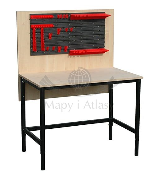 Stół warsztatowy / montażowy / stolarski z nakładką na narzędzia dł. 100 cm