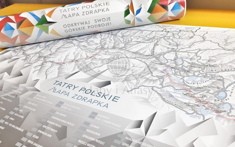 Tatry Polskie. Mapa zdrapka. NaGrani