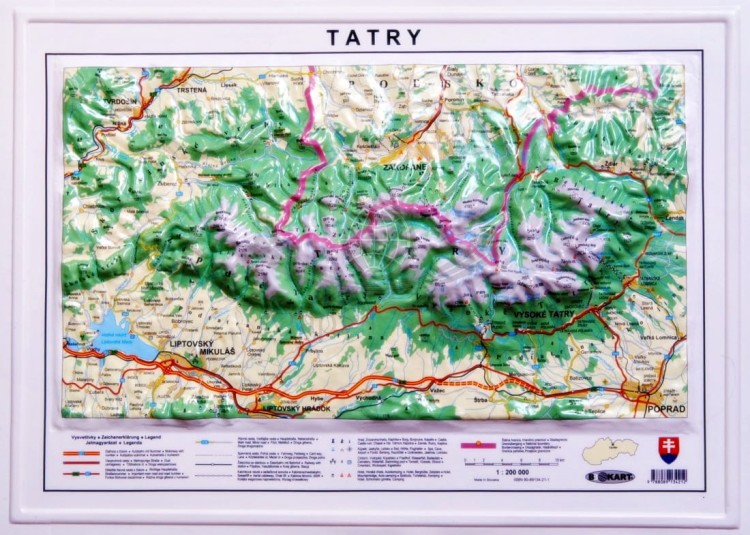 Tatry. Mapa plastyczna (trójwymiarowa)