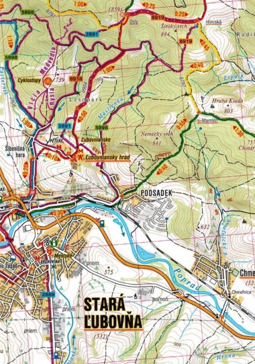 Magura Spiska. Mapa turystyczna 1107 wydawnictwa Shocart. Fragment 1