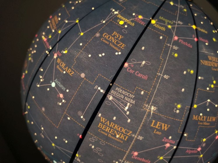 Globus nieba 25 cm. Podświetlany. Po podświetleniu - fragment