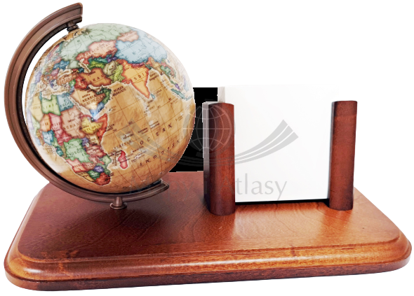 Globus.  Przybornik pojemnik na karteczki