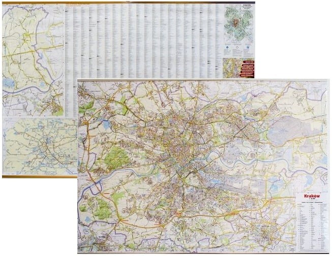 Kraków 1:26 000. Mapa ścienna / Plan miasta