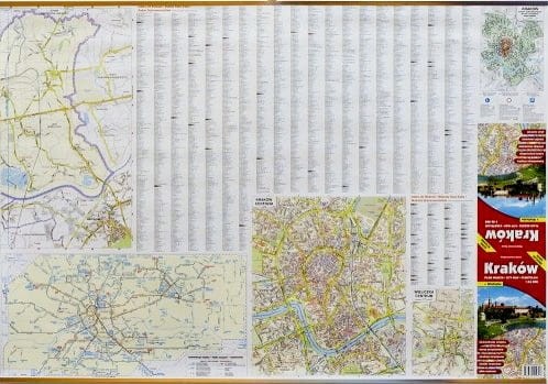 Kraków 1:26 000. Mapa ścienna / Plan miasta. Awers - rewers