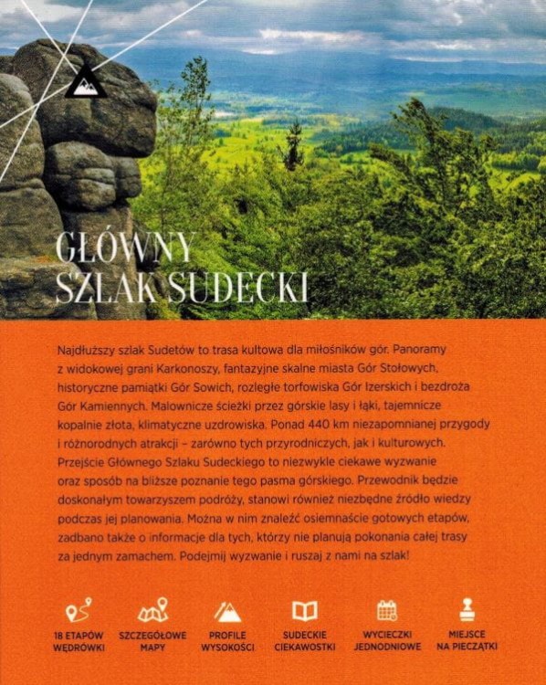 Główny Szlak Sudecki. Przewodnik turystyczny. Bezdroża. Okładka tył