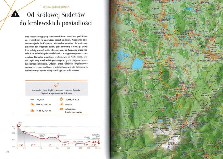 Główny Szlak Sudecki. Przewodnik turystyczny. Bezdroża. Przykładowe strony 1