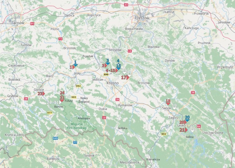 Beskid Niski i Pogórze Karpackie. Przewodnik wspinaczkowy. Przykładowa strona 1