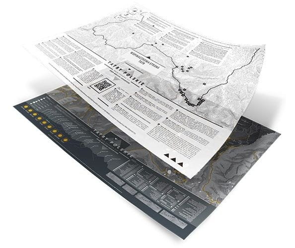 Tatry Polskie. Mapa zdrapka VIP. Wersja czarna. Nakładka