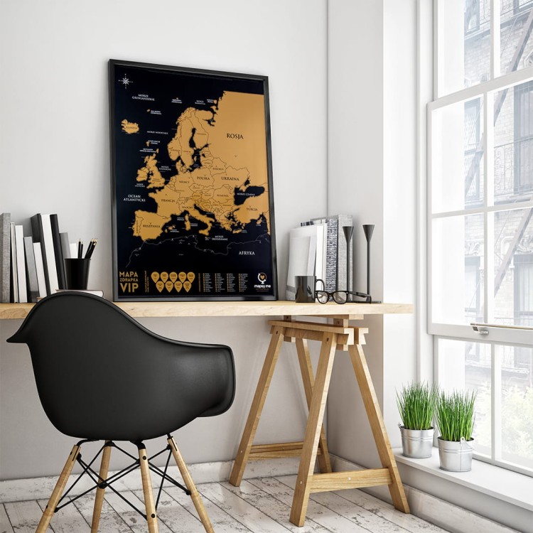 Europa. Mapa zdrapka VIP. Przykład oprawy 4