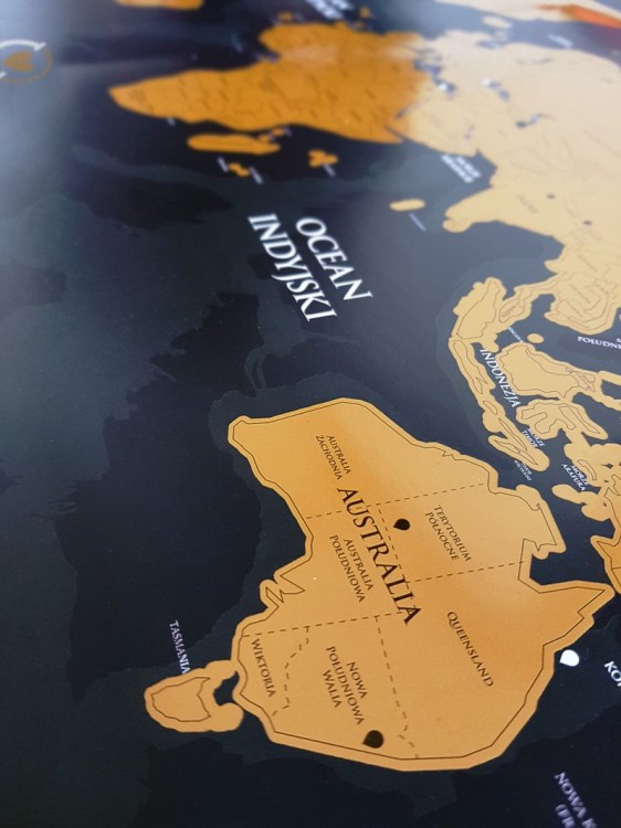 Świat + Europa. Mapa zdrapka VIP. Fragment 1