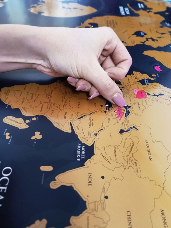 Świat + Europa. Mapa zdrapka VIP. Fragment 2