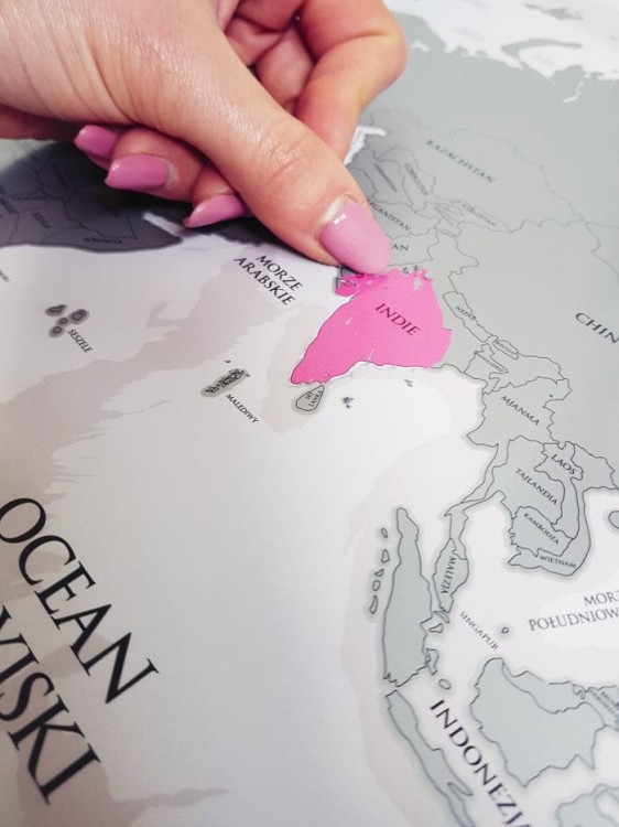 Świat + Europa. Mapa zdrapka PREMIUM. Fragment 1