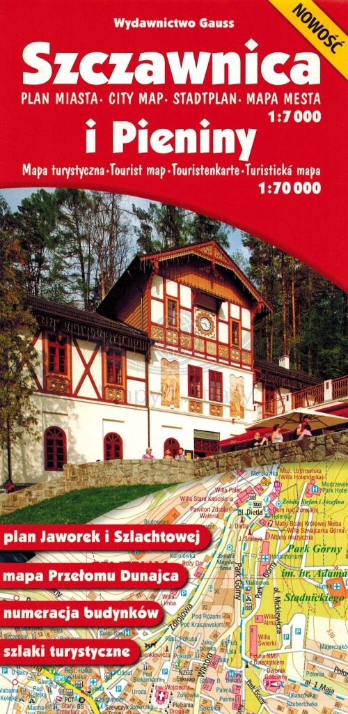 Szczawnica i Pieniny. Plan miasta / Mapa turystyczna. Gauss