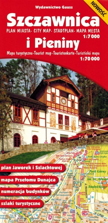Szczawnica i Pieniny. Plan miasta / Mapa turystyczna wydawnictwa Gauss. Okładka