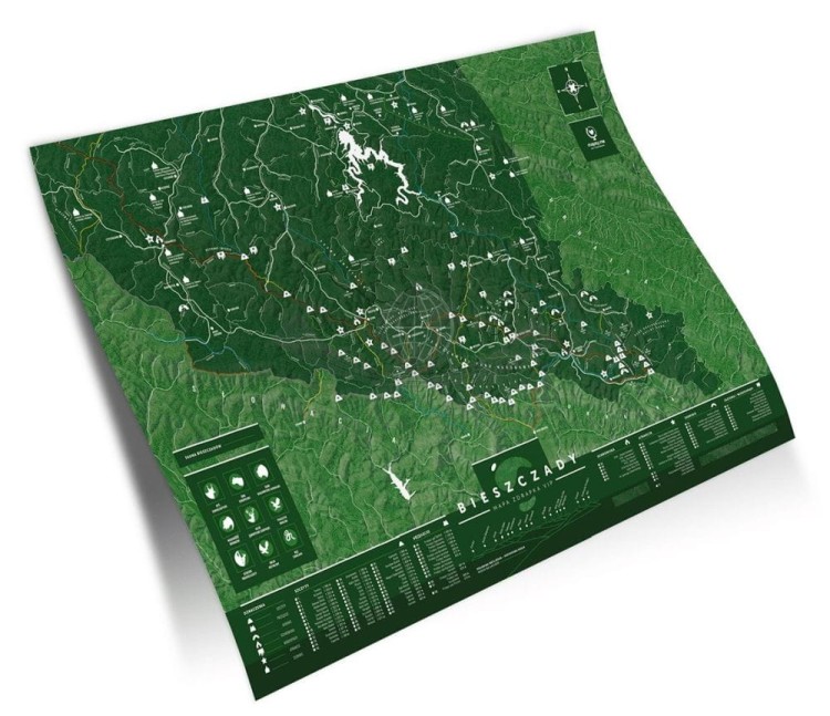Bieszczady. Mapa zdrapka VIP