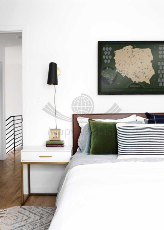 Polska. Zwiedzam zamki. Mapa zdrapka. Przykład oprawy i aranżacji