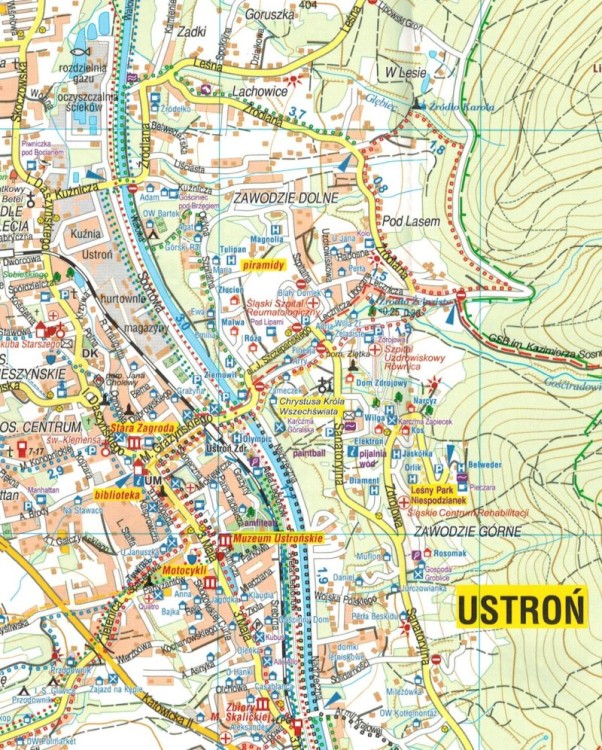 Beskid Śląski 1:25 000. Mapa turystyczna wydawnictwa Galileos. Fragment 1