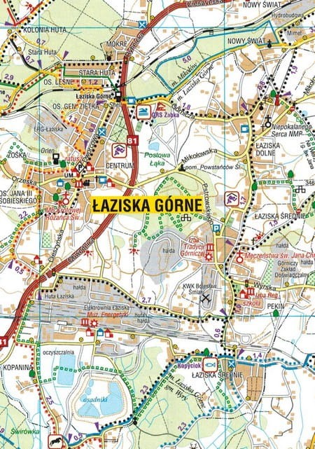 Tychy, Pszczyna i okolice. Wodoodporna mapa turystyczna dla aktywnych wydawnictwa Galileos. Fragment 1