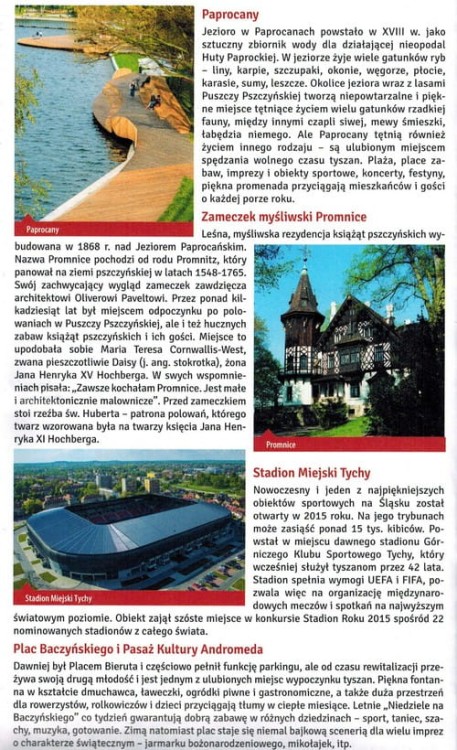 Tychy, Pszczyna i okolice. Wodoodporna mapa turystyczna dla aktywnych wydawnictwa Galileos. Informator - fragment