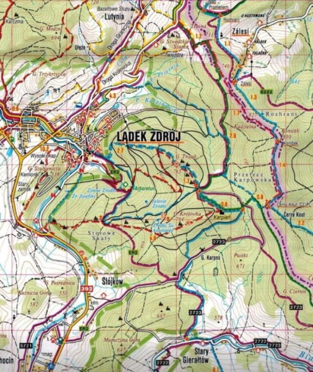 Jesioniki, Góry Rychlebskie / Jeseniky, Rychlebske Hory. Mapa turystyczna 57 wydawnictwa Shocart. Fragment 1