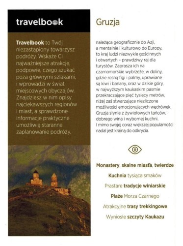 Gruzja. Przewodnik travelbook wydawnictwa Bezdroża. Okładka tył