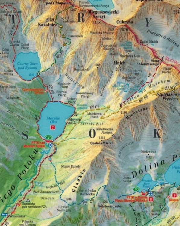 Tatry 1:28 000. Laminowana mapa panoramiczna wydawnictwa ExpressMap. Fragment 1