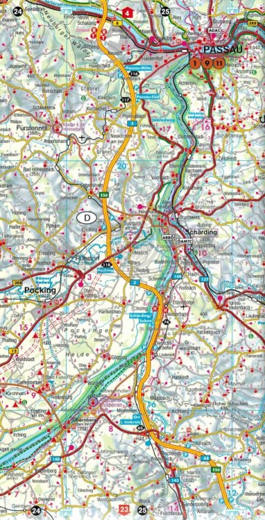 Austria 1:150 000. Atlas samochodowy wydawnictwa Freytag & Berndt. Przykładowy arkusz 1