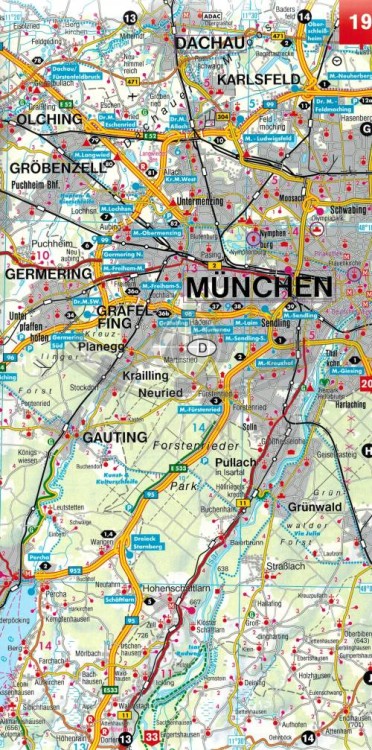 Austria 1:150 000. Atlas samochodowy wydawnictwa Freytag & Berndt. Przykładowy arkusz 2