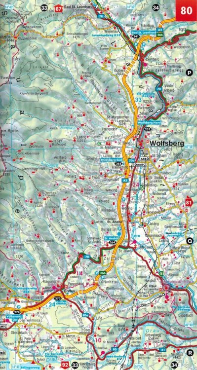 Austria 1:150 000. Atlas samochodowy wydawnictwa Freytag & Berndt. Przykładowy arkusz 3
