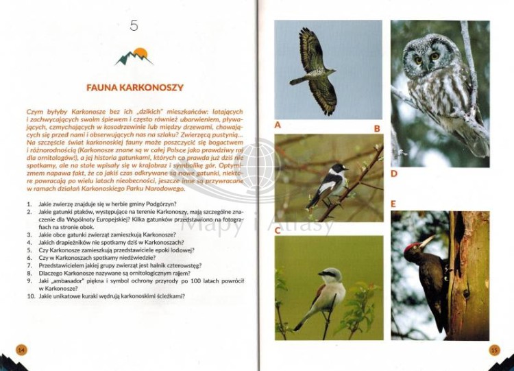 555 zagadek o Karkonoszach. Waldemar Brygier i Anna Zygma. Książka wydawnictwa Bezdroża. Przykładowe pytania 1