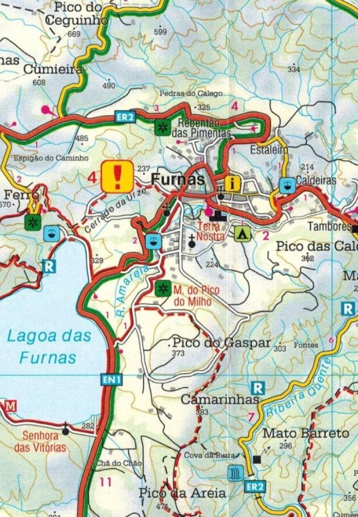 Azory 1:50 000. Mapa samochodowo-turystyczna wydawnictwa Freytag & Berndt. Fragment 2