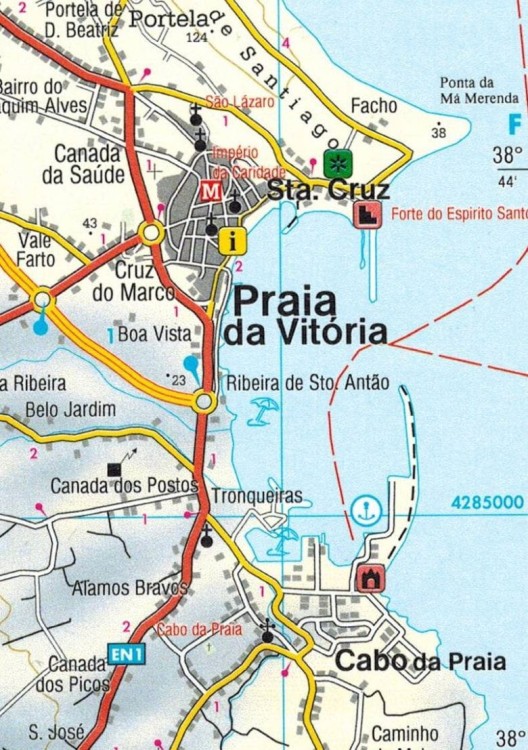 Azory 1:50 000. Mapa samochodowo-turystyczna wydawnictwa Freytag & Berndt. Fragment 3