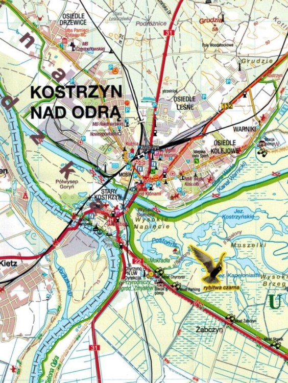 Park Narodowy Ujście Warty 1:50 000. Mapa turystyczna wydawnictwa Sygnatura. Fragment 1