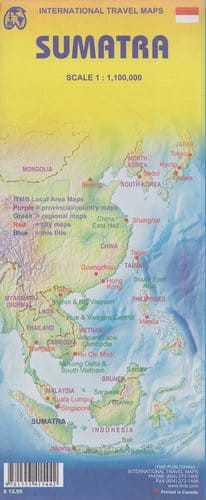 Sumatra 1:1 100 000. Mapa samochodowo-turystyczna wydawnictwa ITMB. Okładka - tył