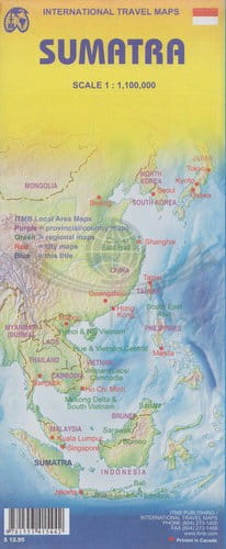 Sumatra 1:1 100 000. Mapa samochodowo-turystyczna wydawnictwa ITMB. Okładka - tył