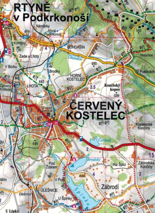 Góry Stołowe 1:60 000. Laminowana mapa turystyczna wydawnictwa ExpressMap.  Fragment 2
