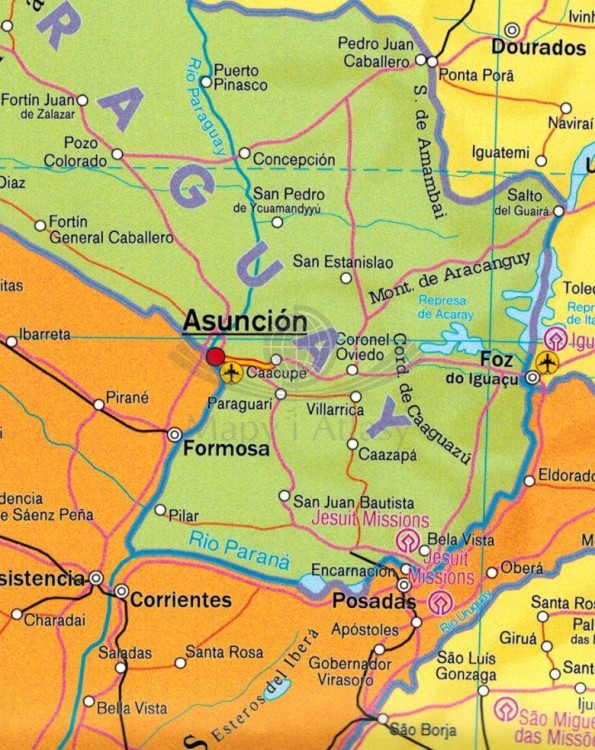 Ameryka Południowa 1:8 000 000. Mapa polityczna. Freytag & Berndt. Fragment 4