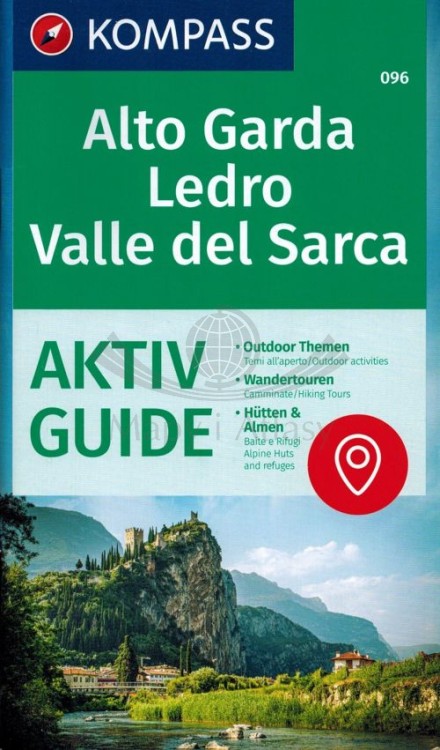 Alto Garda, Ledro, Valle del Sarca. Wodoodporna mapa turystyczna 096 wydawnictwa Kompass. Informator
