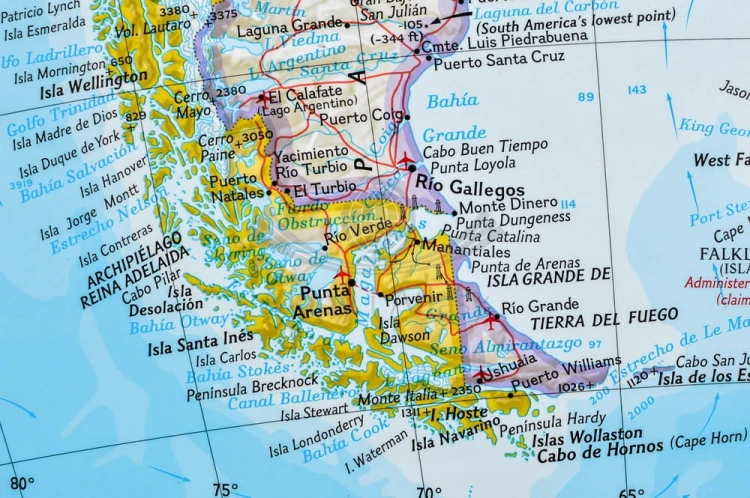 Ameryka Południowa. Mapa polityczna w wersji magnetycznej. Wydawnictwo: National Geographic. Fragment 9