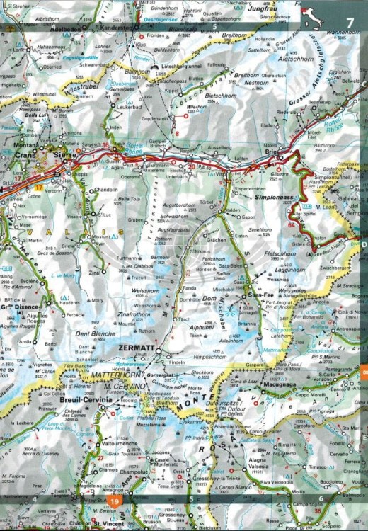 Włochy 1:300 000. Atlas samochodowy wydawnictwa Michelin. Przykładowy arkusz 1