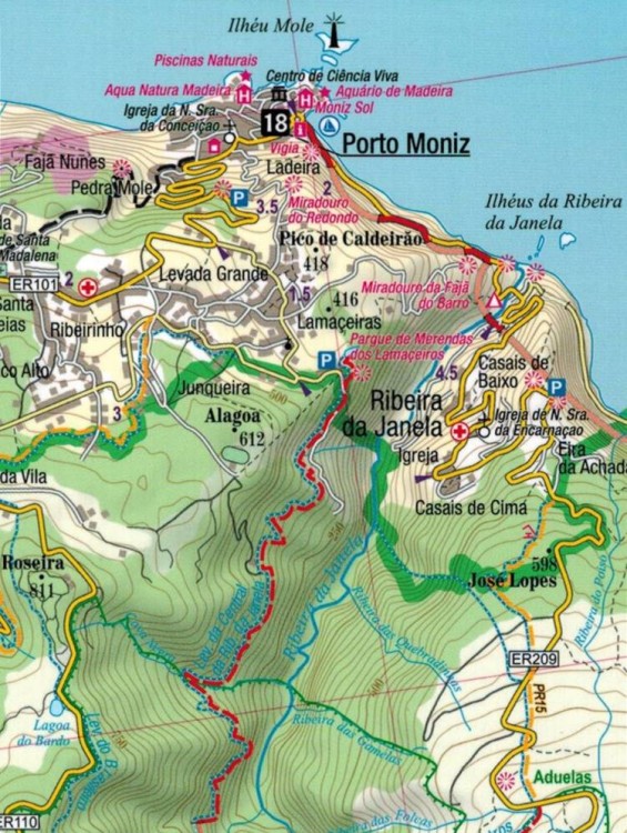 Madera. Laminowana mapa samochodowo-turystyczna + Miniprzewodnik wydawnictwa ExpressMap. Fragment 1