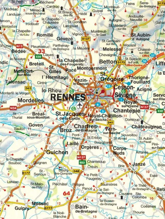 Francja Północna 1:500 000. Mapa samochodowo-turystyczna wydawnictwa Freytag & Berndt. Fragment 1
